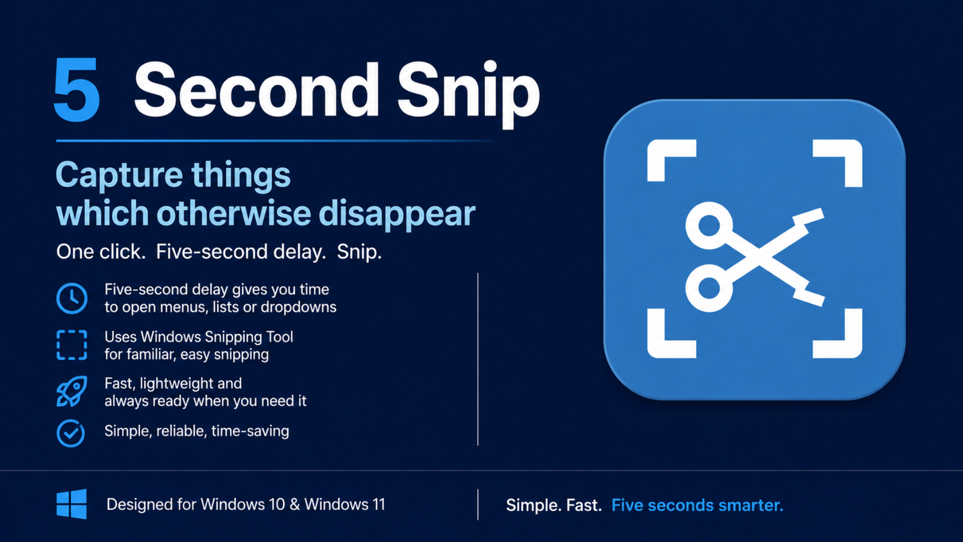 5 Second Snip — capture things which otherwise disappear